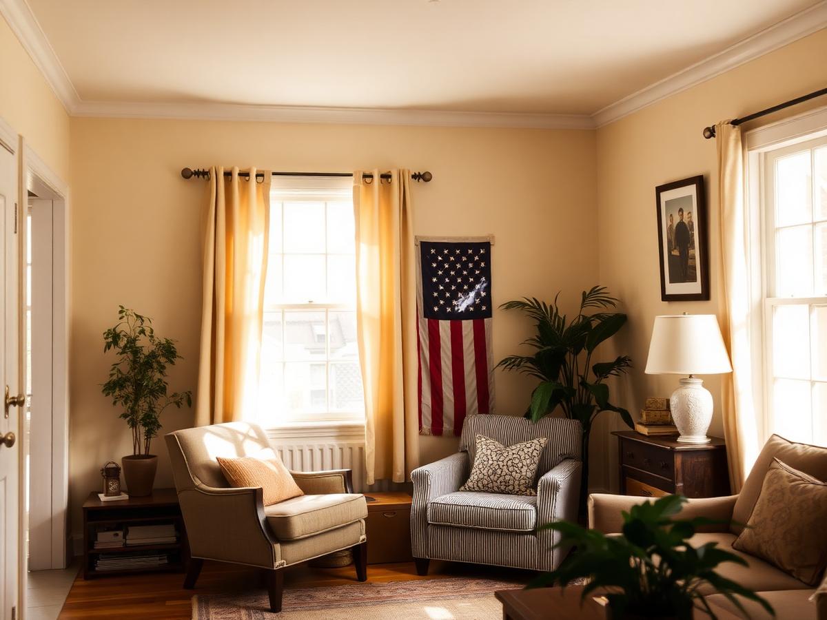 Warm, welcoming living room with soft natural light